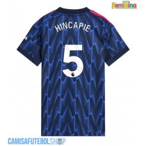 Camisa de time de futebol Arsenal Piero Hincapie #5 Replicas 2º Equipamento Feminina 2025-26 Manga Curta